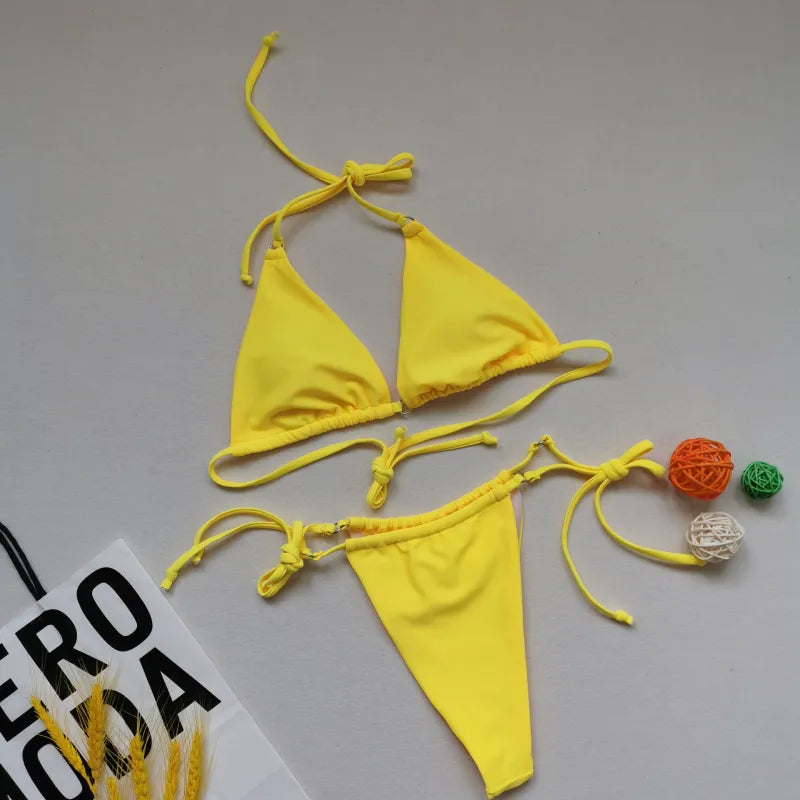 Grace | Women’s Stylish Halter Bikini – Multicolor Split Swimsuit