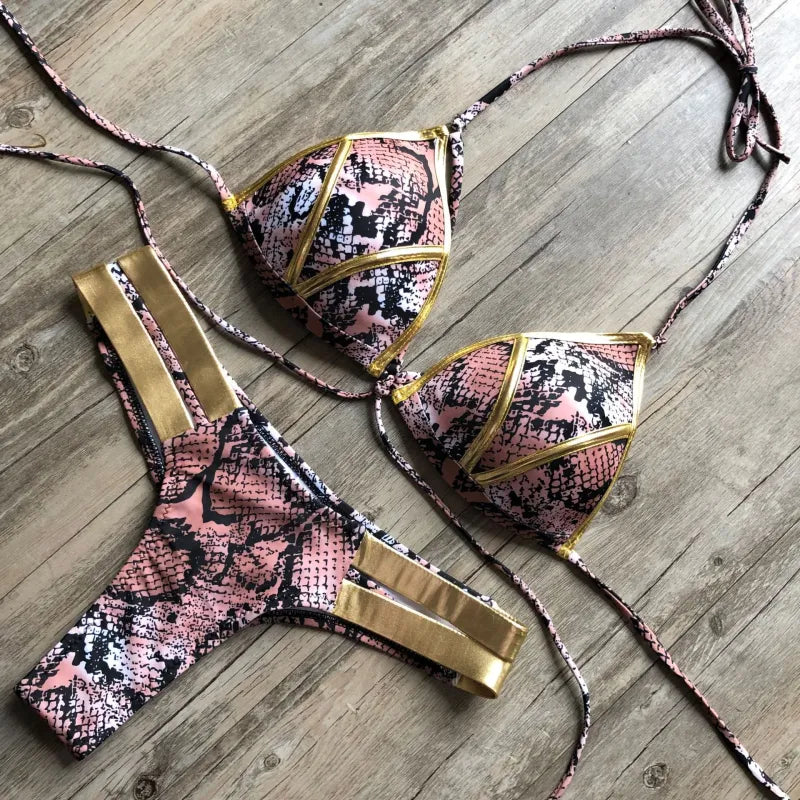 Lily | Luxe Bronzing Leopard Print Bikini