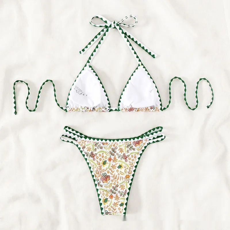 Willow | Bikini Halter Printed Swimsuit