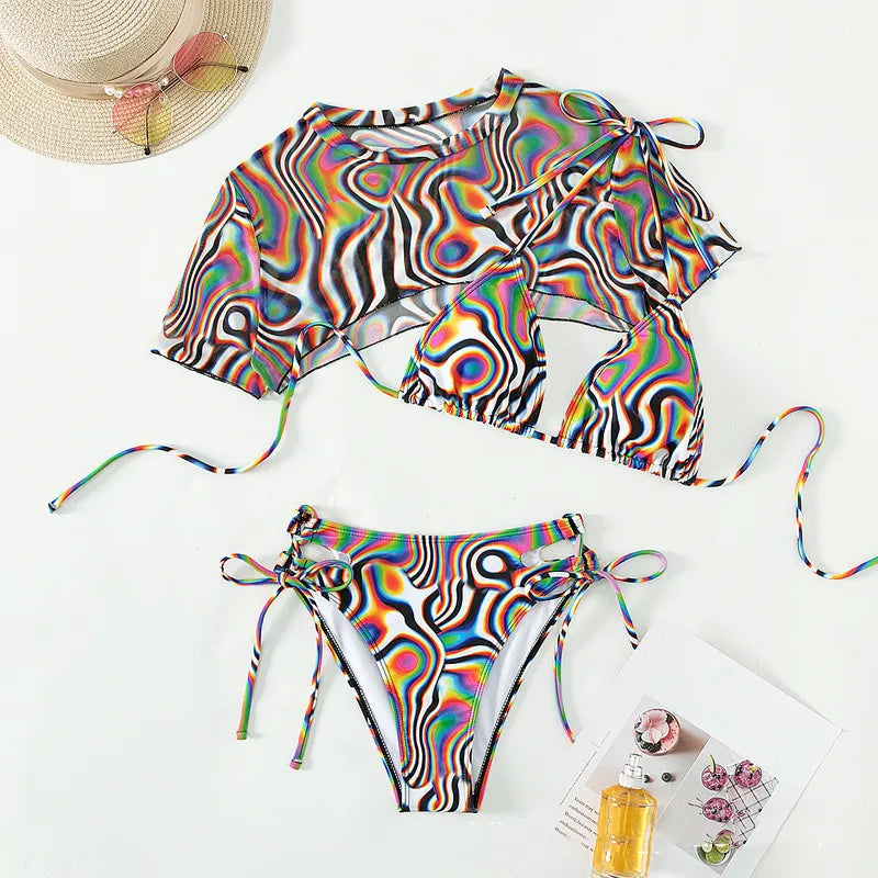 Piper | Women's Bikini Rope Mesh Colorful Bikini Swimsuit