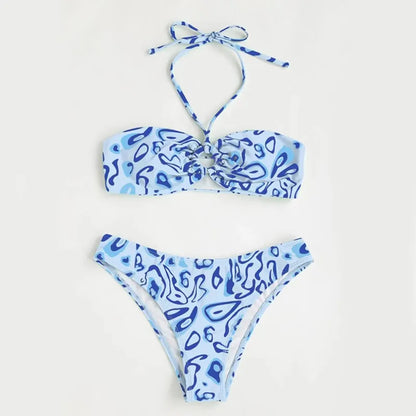Kylie | Women’s Bandeau Bikini Set – Sexy Split Swimsuit