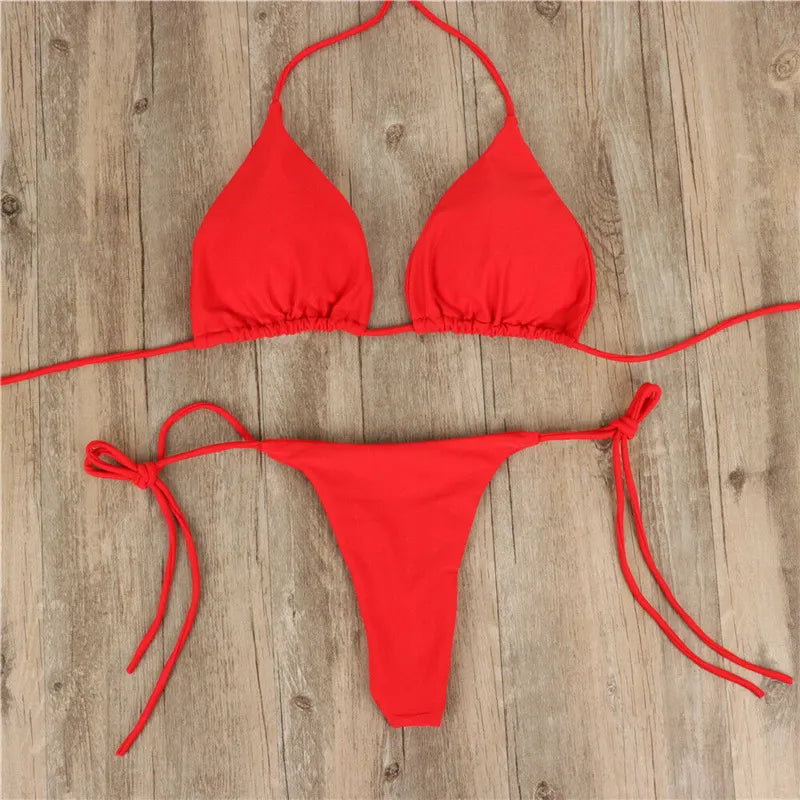 Zara | Women’s Tie-Up Halter Bikini
