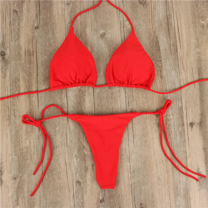 Zara | Women’s Tie-Up Halter Bikini