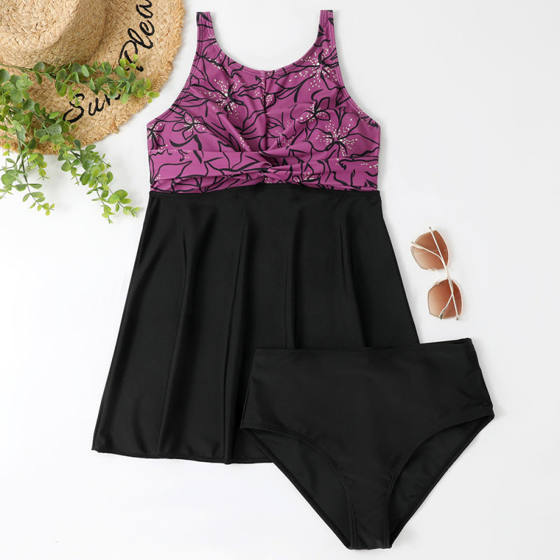 Isla | Women’s Split Design Tankini Swimsuit – Plus Size