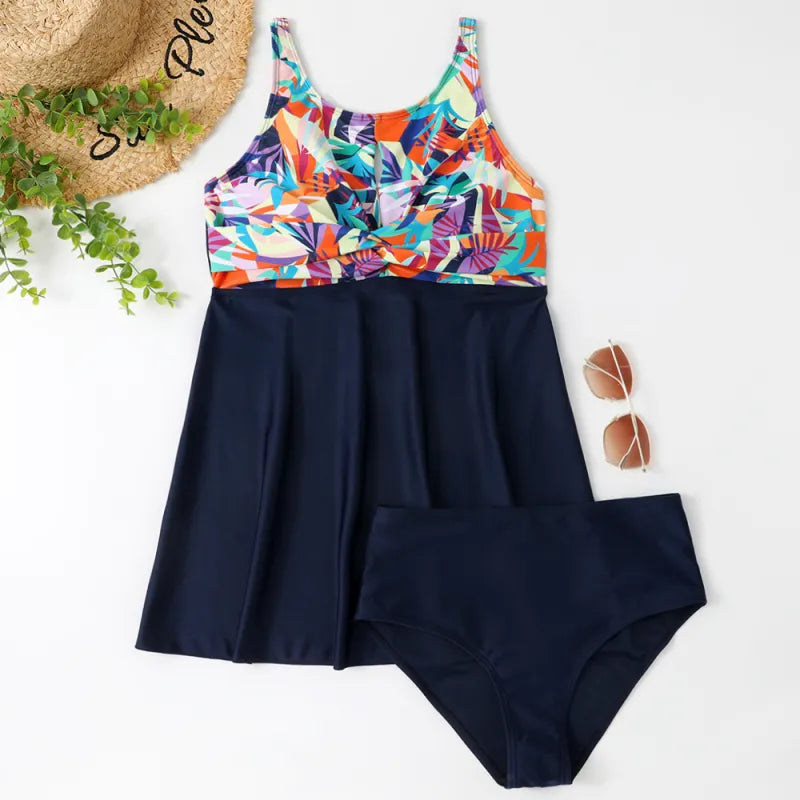 Isla | Women’s Split Design Tankini Swimsuit – Plus Size