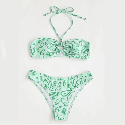 Kylie | Women’s Bandeau Bikini Set – Sexy Split Swimsuit