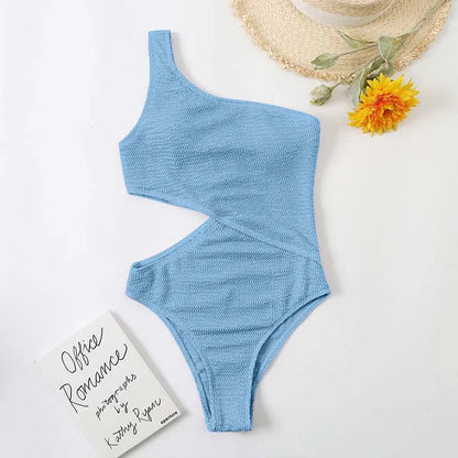 Nova | Women’s One-Shoulder One-Piece Swimsuit – Solid Color