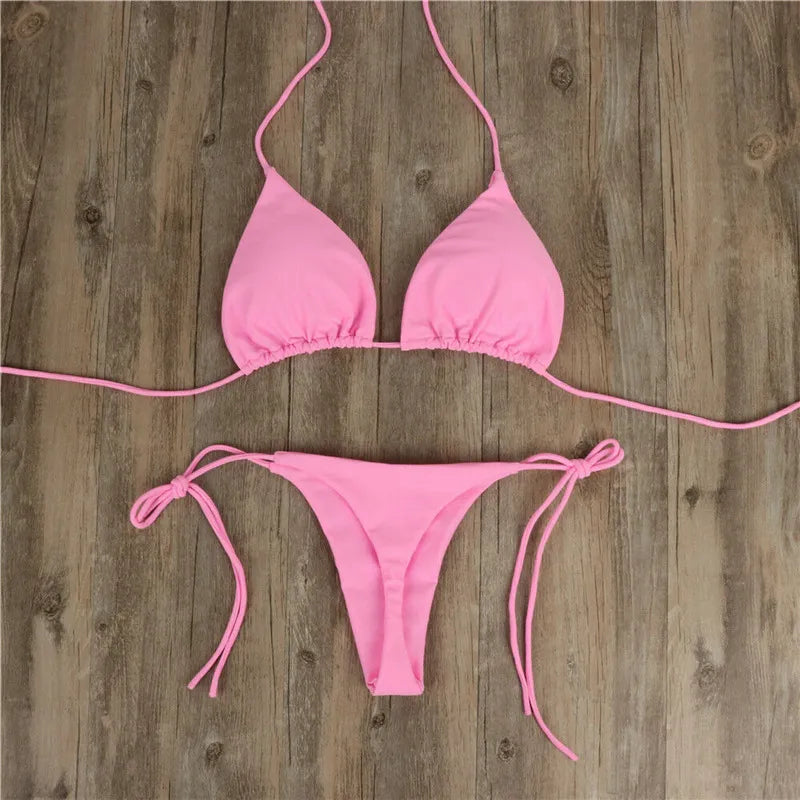 Zara | Women’s Tie-Up Halter Bikini