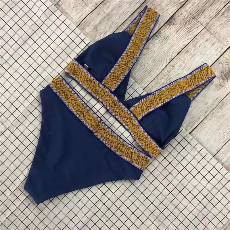 Haven | Colorblock High-Waist Triangle Bikini