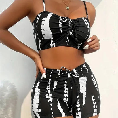 Nerissa | High-Waist Boxer Bikini Set