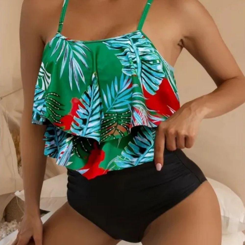 Stella | Women’s High-Waist Split Tankini Swimsuit