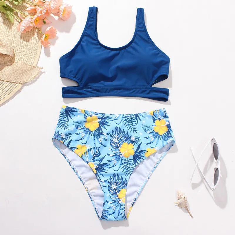 Soleil | High Waist Pattern Bikini Two-Piece